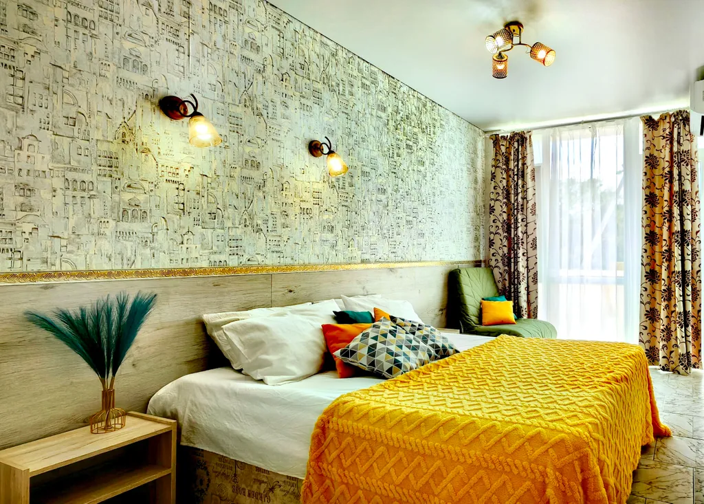 Квартира Двухкомнатные апарты с изолированными комнатами/кухня/стиралка/балконы — Судак