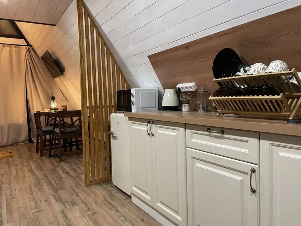 Дом 50m2 — чан, терраса с мебелью, смарт-ТВ