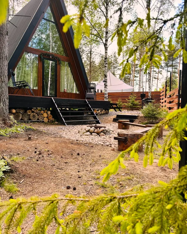 Уютный дом в сосновом лесу