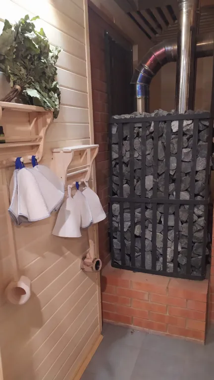 Купольная баня на дровах