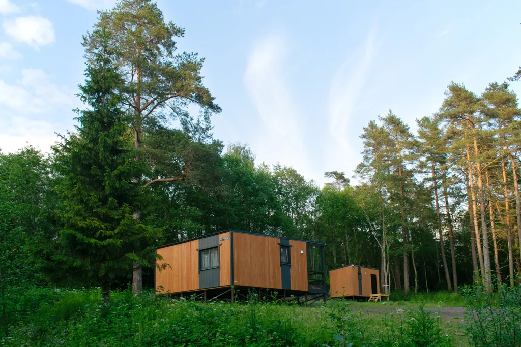 Новый гостевой дом и баня у Горного парка