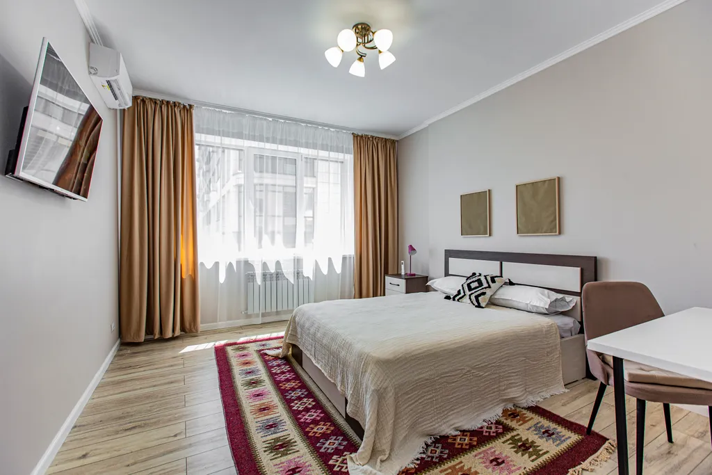 Квартира Евродвушка в центре, вид на горы ЖК Аurus — аренда посуточно в Алматы