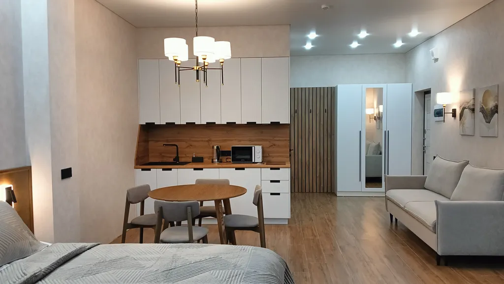 Просторная красивая студия 48м2 с шикарным видом, 400м от подьемника