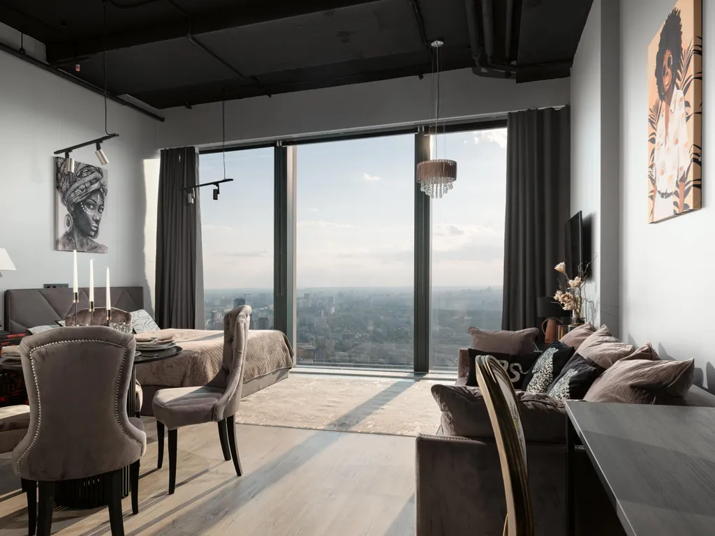 Neva Nati 59 этаж 45 м2. Панорамный вид. Шикарные закаты.