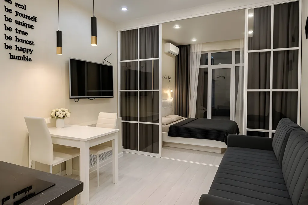 Квартира Светлая студия с бассейном на территории — аренда посуточно в Дагомыс