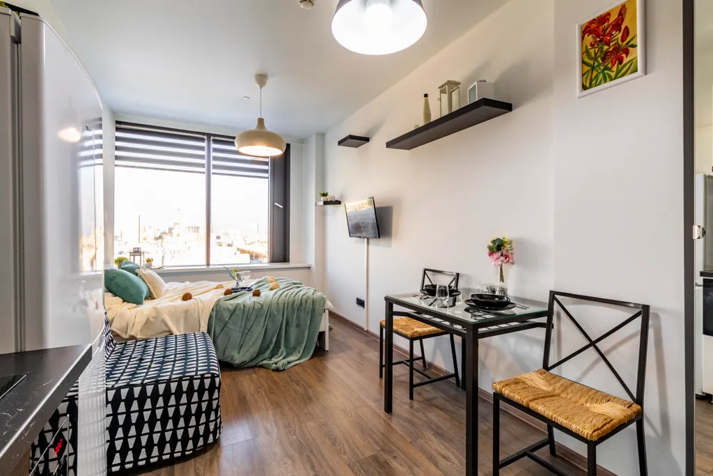 Стильная студия в центре города с хорошим видом