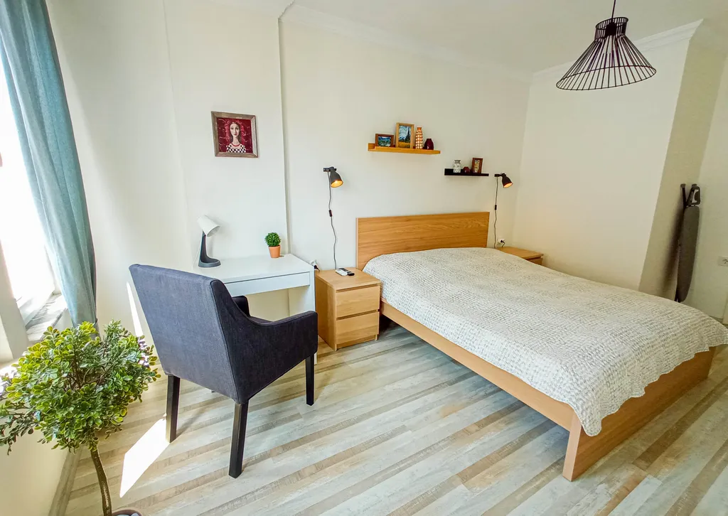 Уютная 1-комнатная квартира в 7 минутах от пляжа Клеопатра