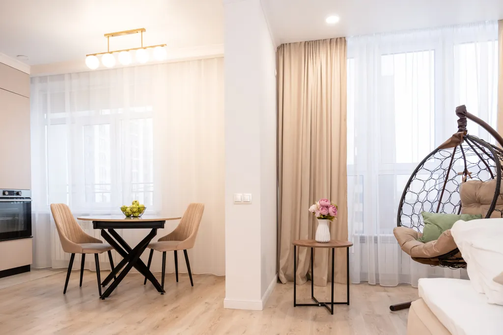 Нежная квартира с дизайнерским ремонтои