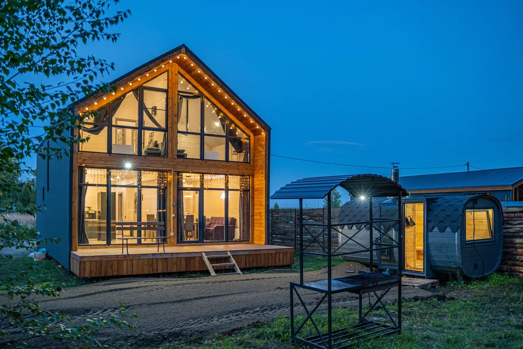 Коттедж Уютный барн хаус с большими панорамными окнами Барн 4 — аренда посуточно в Кременкуль