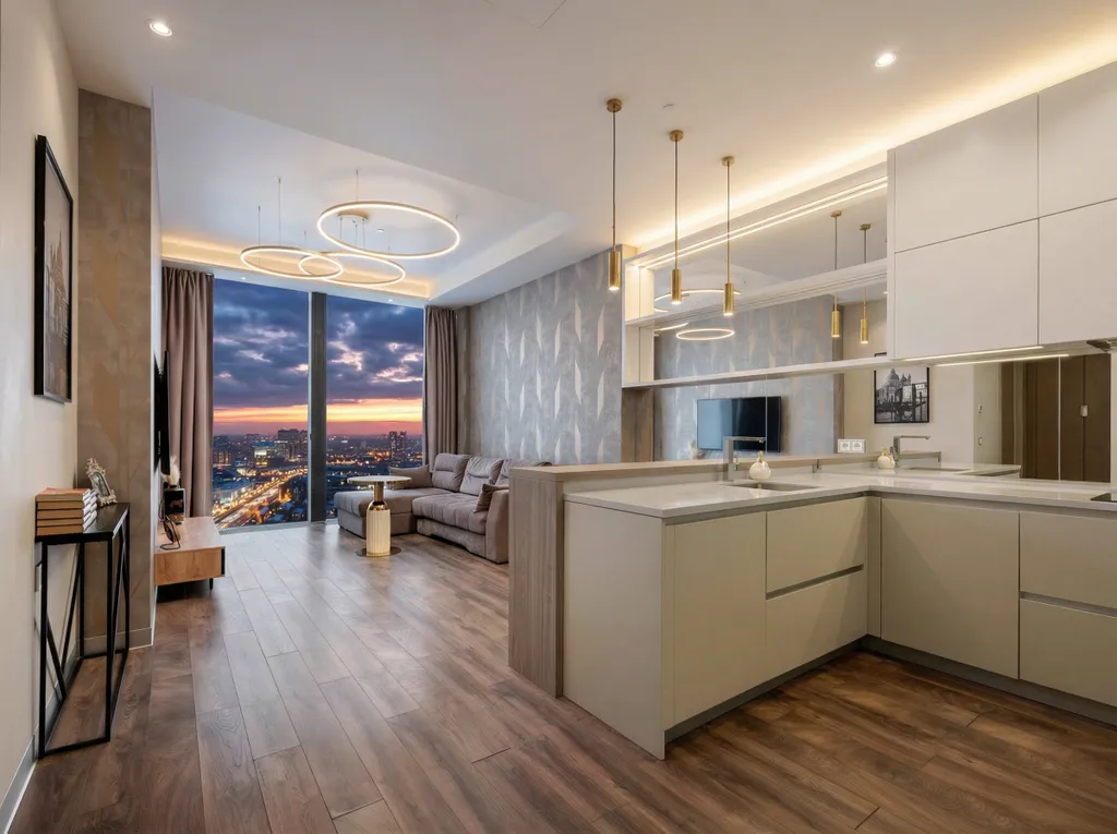 Neva Navi 36 этаж 65 м2. Панорамный вид. Шикарные закаты.