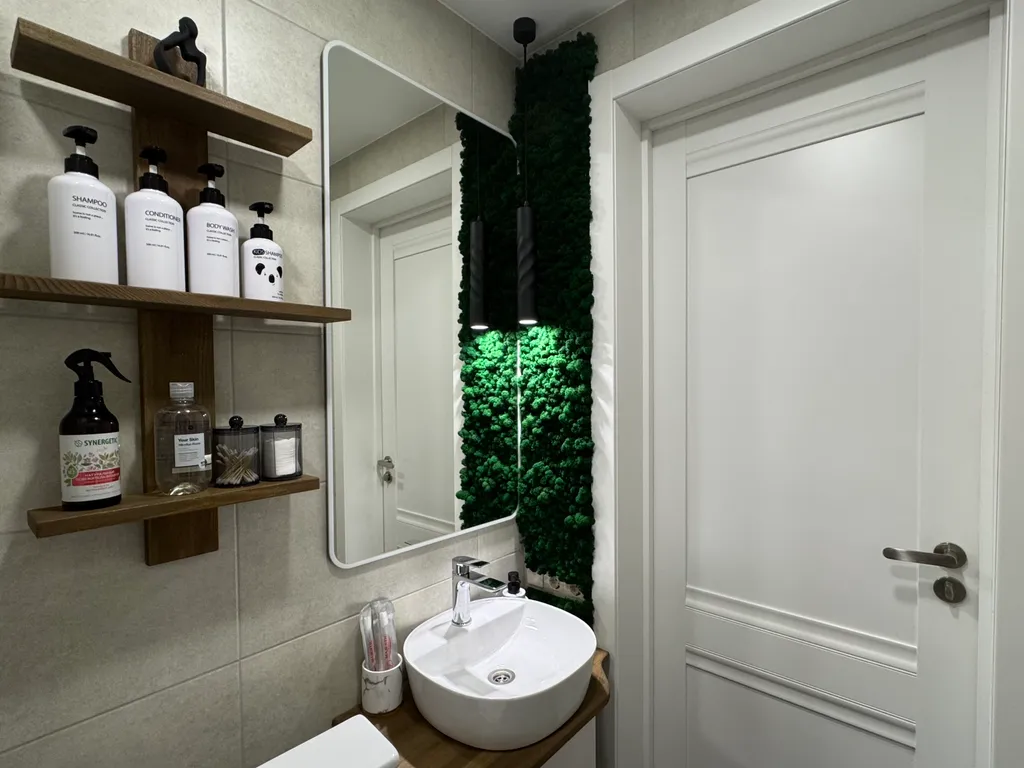 Дом в эко стиле с мангалом и видом на лес