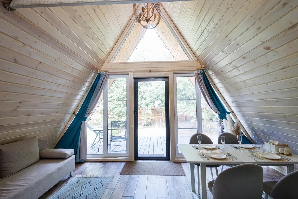 Коттедж Коттедж А-фрейм для отдыха в дубовом лесу — Кузяево