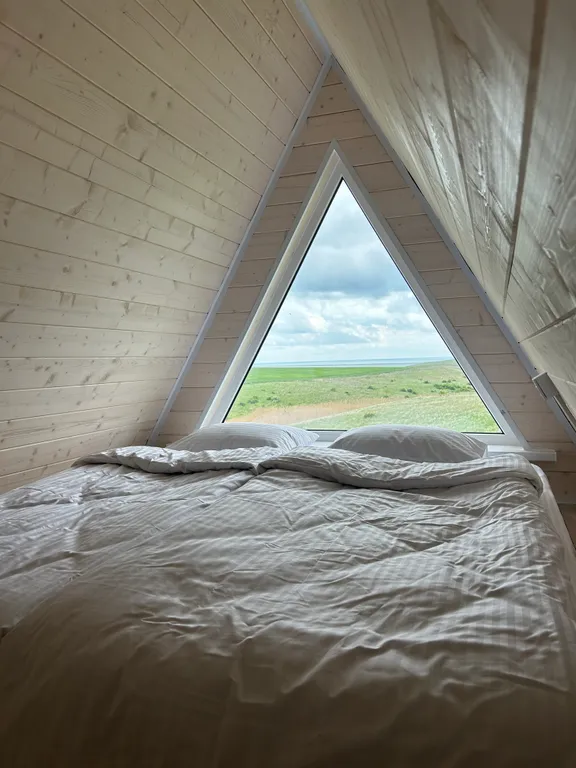 Новый a-frame с видом на море