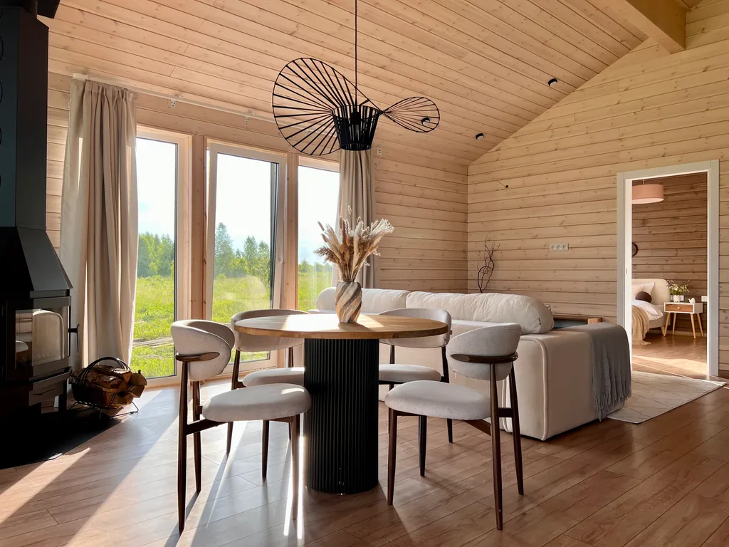 Побег из города, дом с сауной и камином