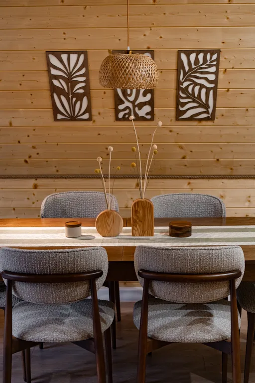 Двухэтажный A-frame домик у реки Гарабаши с видом на горы