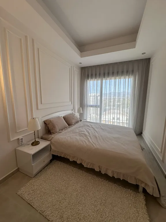 Светлая уютная квартира в Махмутларе с панорамным видом на море и горы