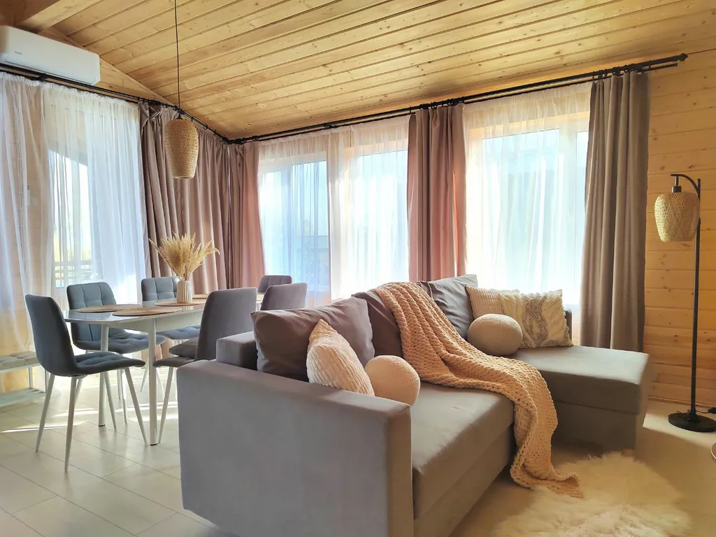 Коттедж Дом Какао с маршмеллоу с кинотеатром на террасе в КП Грин Лаундж — Истра