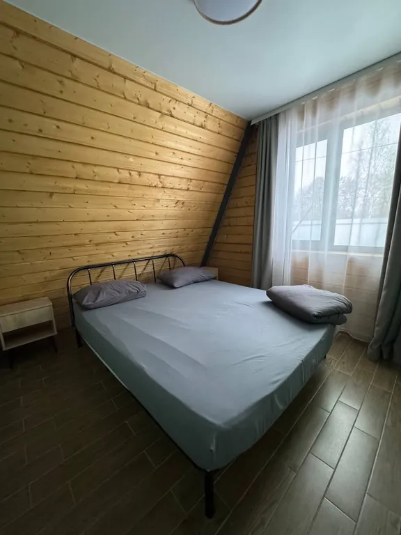 Большой а-фрейм с панорамной сауной и ванной