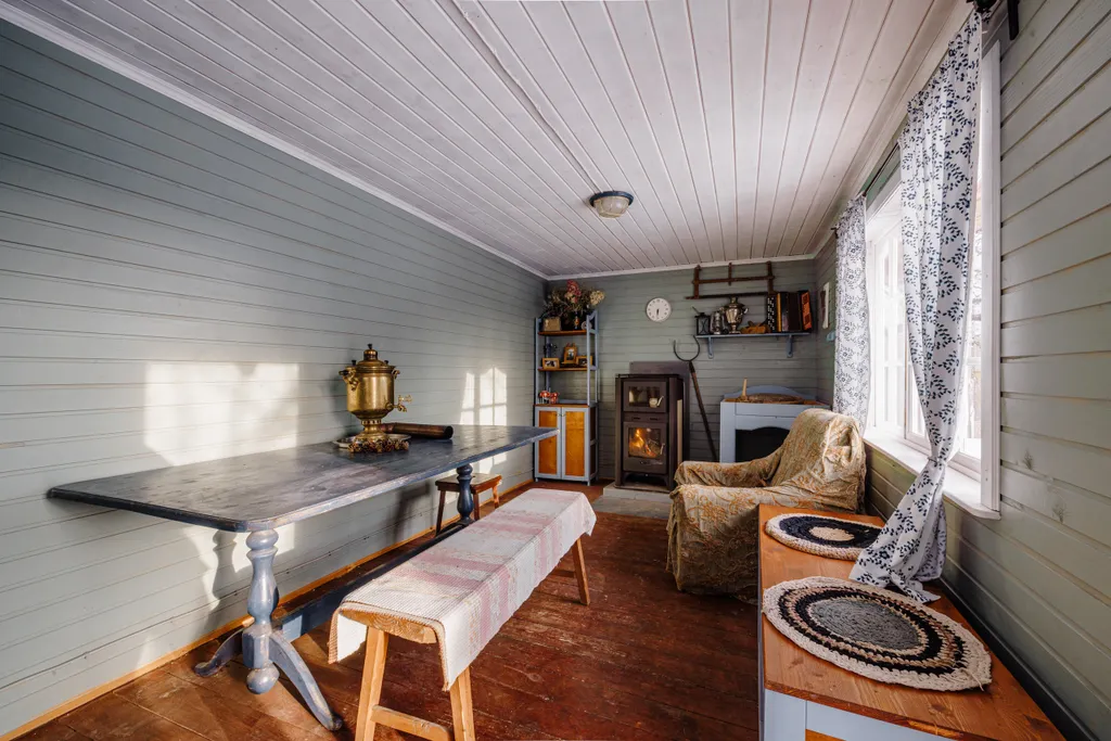 Дом в стиле Rustic с баней на дровах