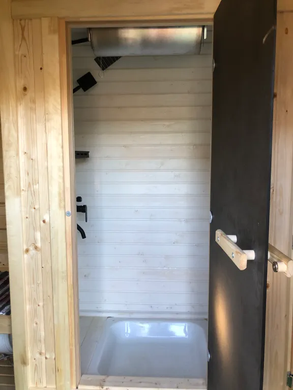 Дом A-frame с баней и чаном