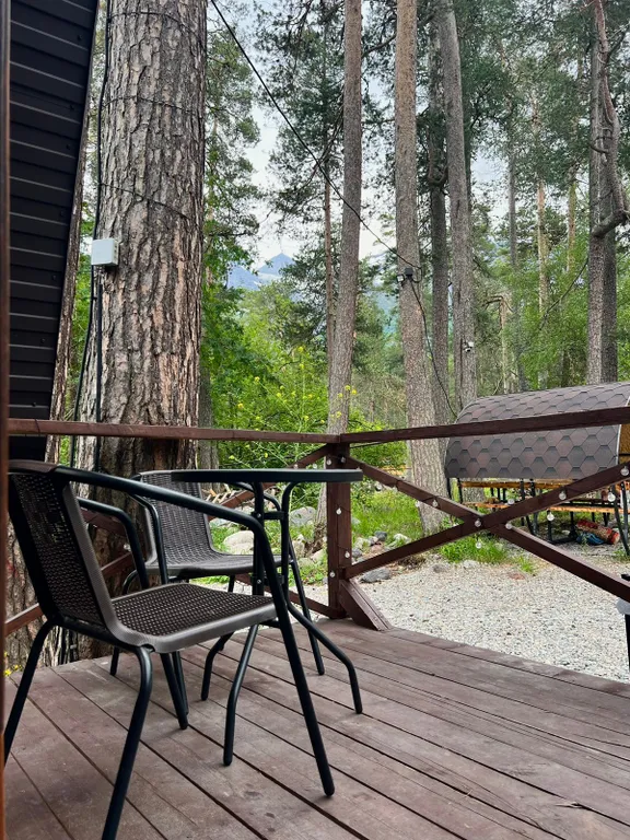 А-Frame домик с видом на гору Чегет