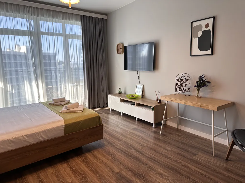 Квартира Солнечная студия 15 этаж, бассейн + парковка, жк white sails — Батуми