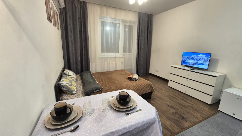 Комфортабельная студия в Новом Пушкино с кондиционером