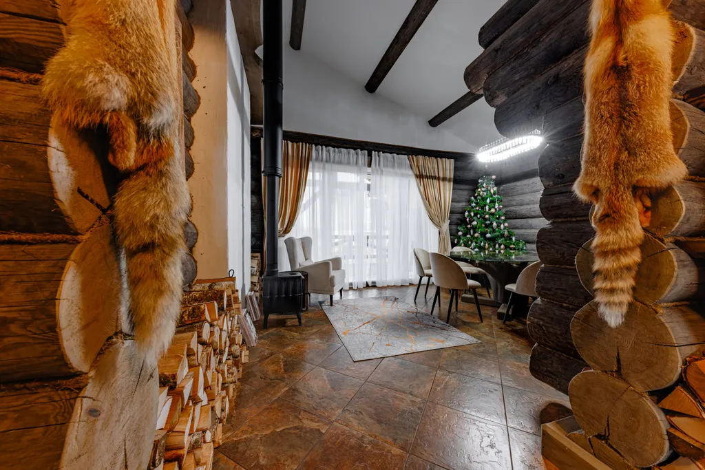 Дом  с летней кухней на три спальни с камином и террасой