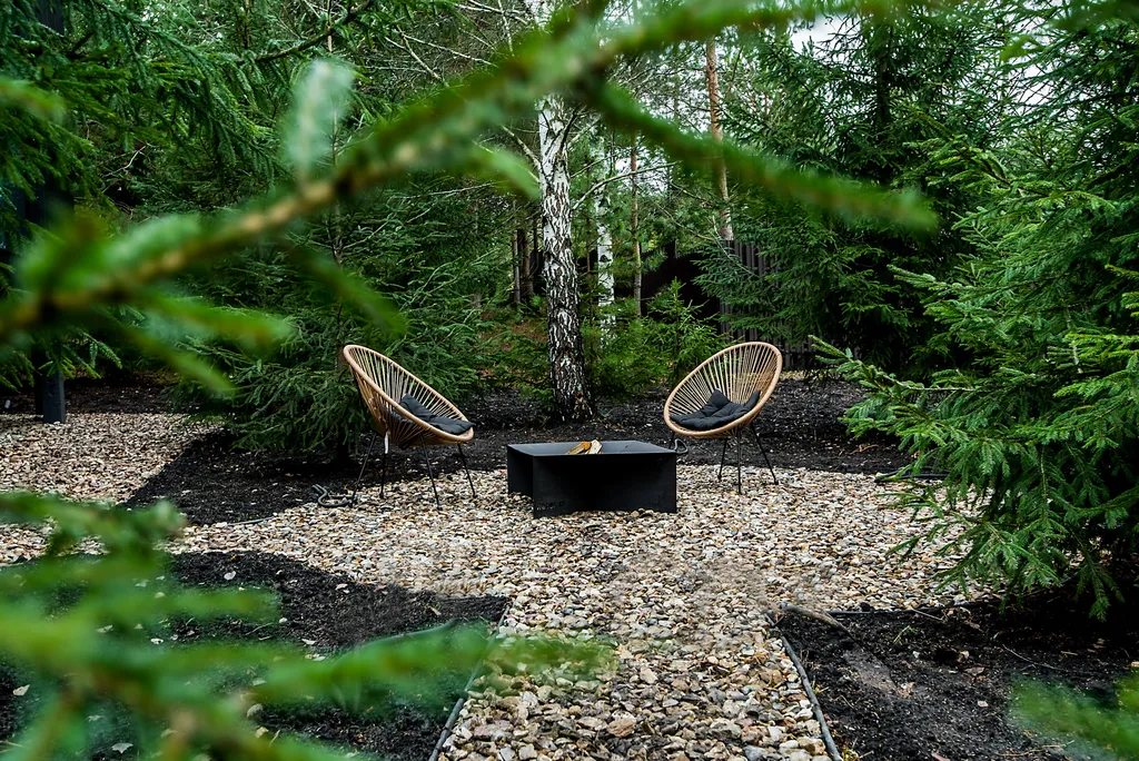 Уютный дом в окружении  леса