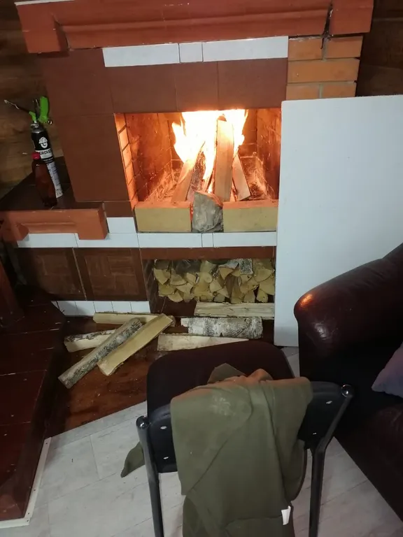 Дом с камином на Новый год