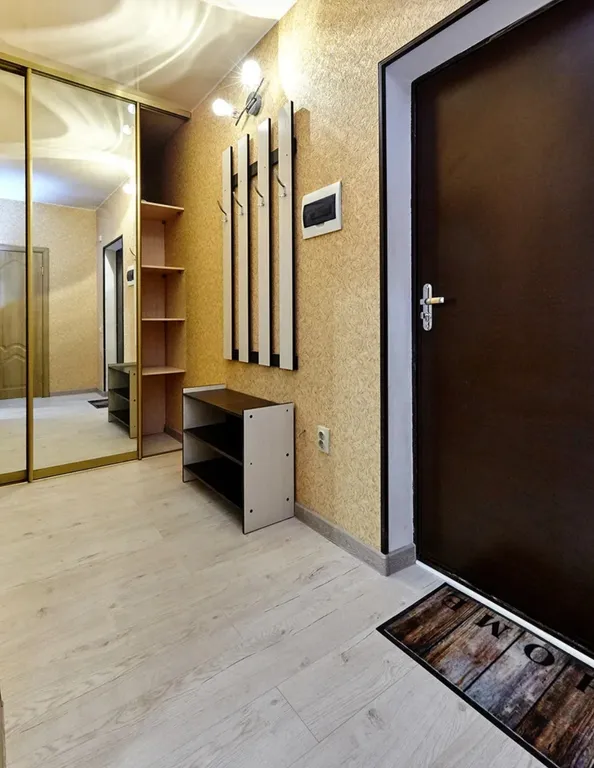 Апартаменты Оранж с диваном в кухне-гостиной