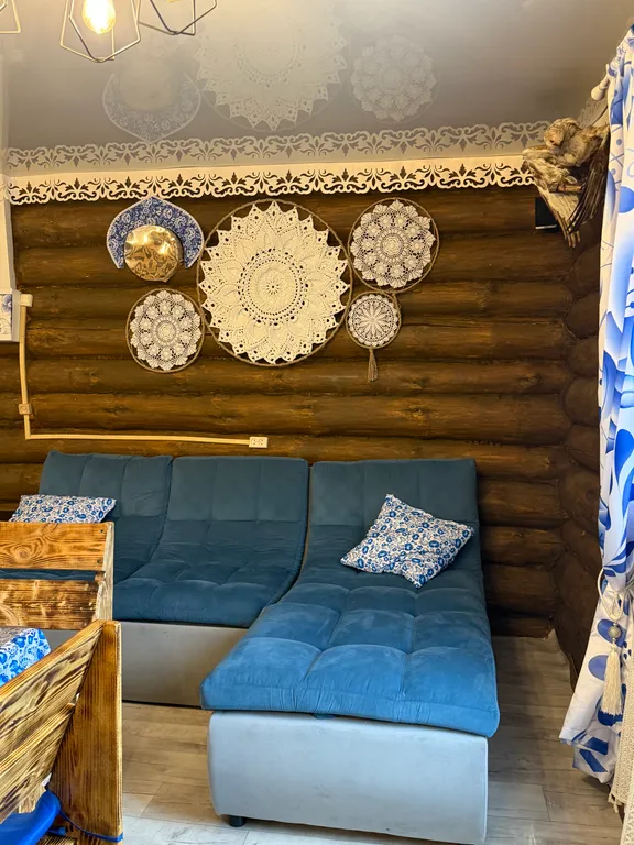 Дом в русском стиле Гжель