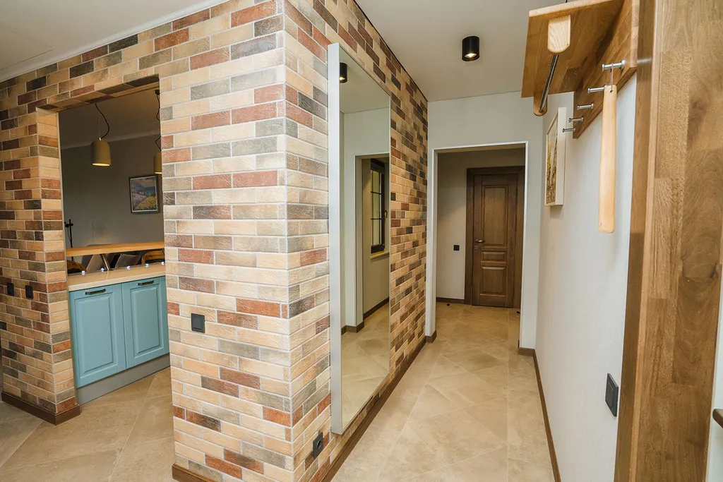 Красивый современный апартамент с 3 спальнями. Камин. Терраса. Горы.