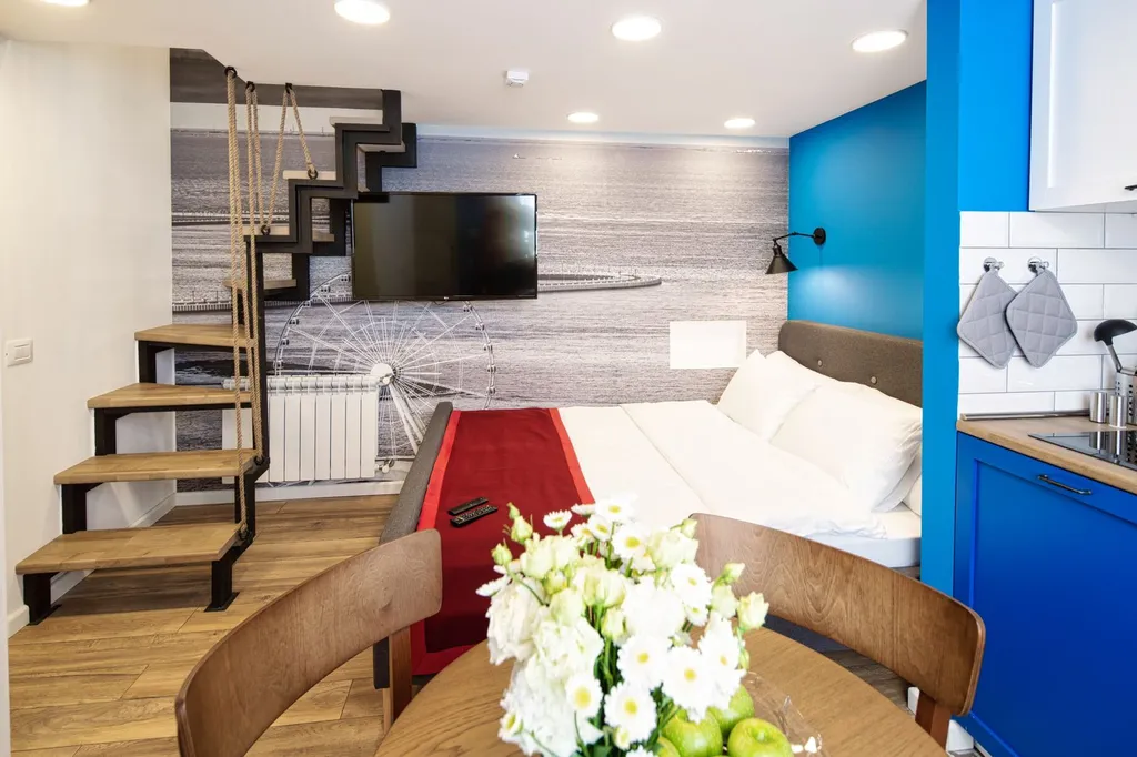 Апартаменты на 4 гостей с внутренним двориком