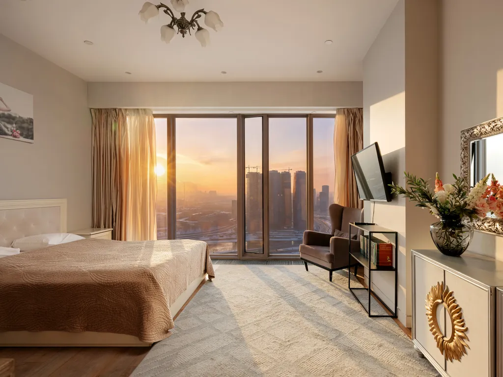 Oko Gudja 29 этаж 100 м2 панорамный вид на город шикарный закат