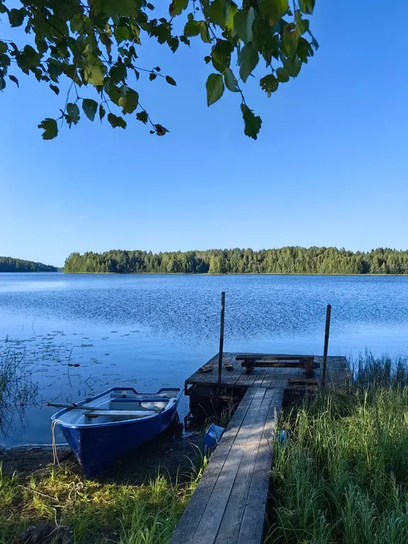Дом из сруба у воды