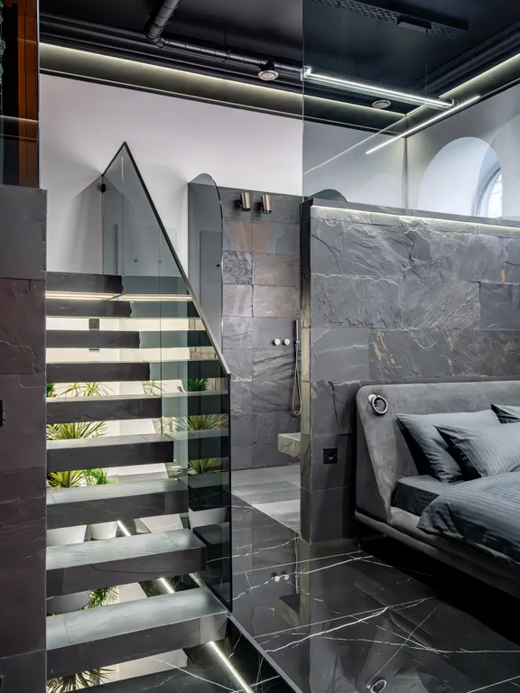 Квартира Квартира с авторским дизайном камином, сауной и кондиционером — Санкт-Петербург