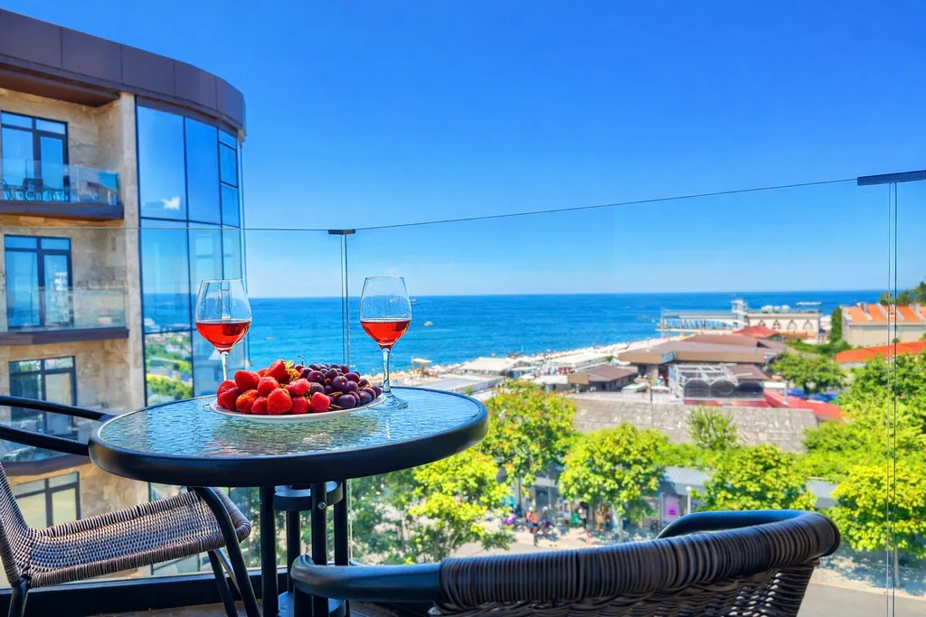 Квартира Квартира Премиум с видом на море и балконом — Лазаревское