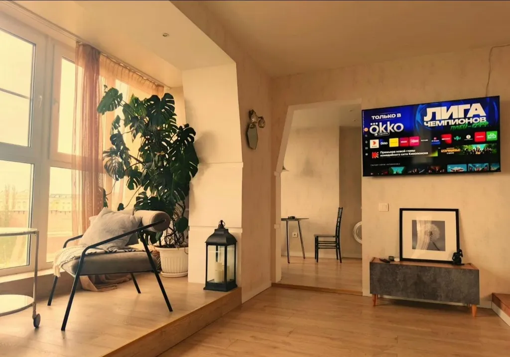 Квартира с панорамным видом на Кремль и слияние рек Волги и Оки