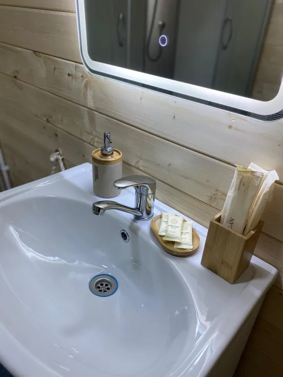 Дом в окружении леса и гор