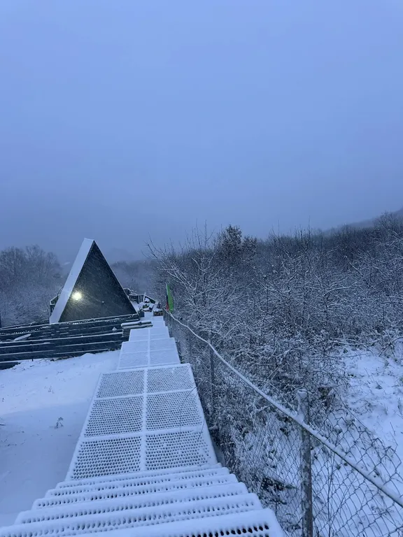 Атмосферный дом у леса с видом на горы