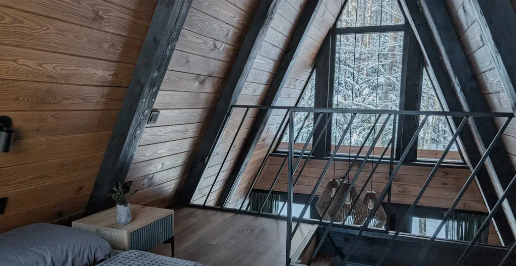 A-frame на Нарочи с видом на лес в 10 минутах от пляжа