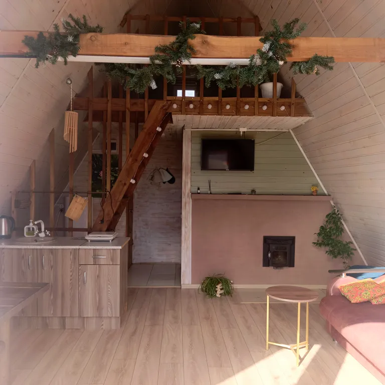 Коттедж Треугольный дом с баней — аренда посуточно в Задонск