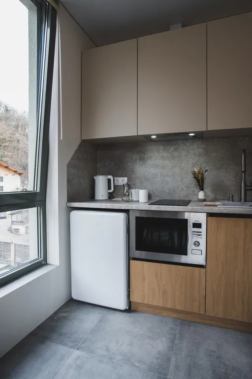 1-е апартаменты с видом на горы и бассейном