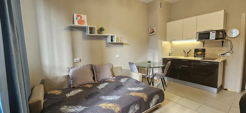 Квартира Отличная студия в доме комфорт-класса — аренда посуточно в Мурино