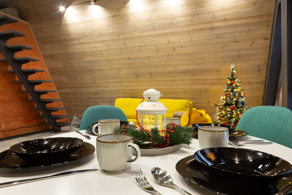 Домик A-Frame с купелью