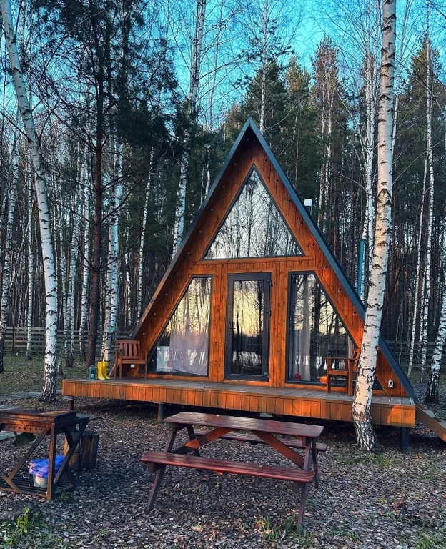 Коттедж Треугольный домик 36м2 с завтраком — Куровское