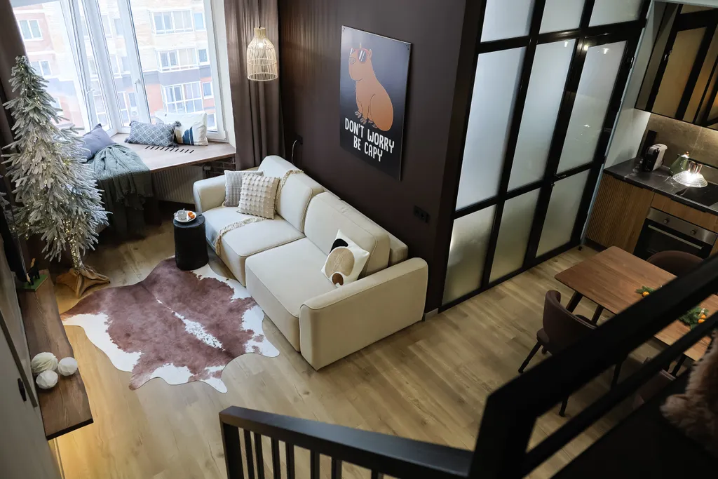 Двухуровневая квартира Капибара с видом на закат