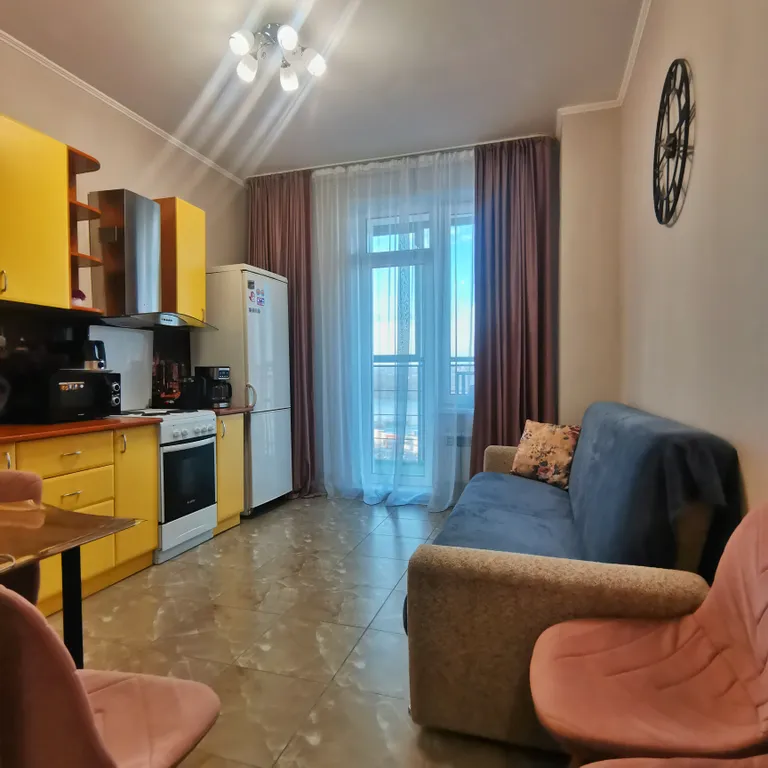 Квартира с шикарным видом на реку Енисей в ЖК Коломенские высотки