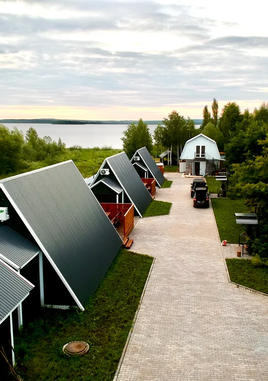 Vip a-frame дома на берегу озера кандрыкуль